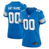 Detroit Lions Women's Custom Game Jersey Blue