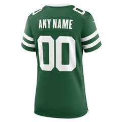 NFL New York Jets Women's Custom Game Jersey - Legacy Green