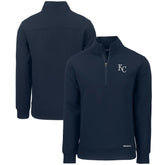 Kansas City Royals Cutter & Buck Roam Eco Recycled Quarter-Zip Pullover - Navy Pullover