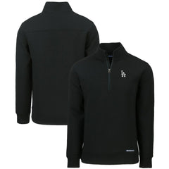 Los Angeles Dodgers Cutter & Buck Roam Eco Recycled Quarter-Zip Pullover - Black Pullover