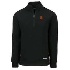 San Francisco Giants Cutter & Buck Roam Eco Recycled Quarter-Zip Pullover - Black Pullover