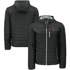 San Francisco Giants Cutter & Buck Rainier Primaloft Eco Full-Zip Hooded Jacket - Black Jackets