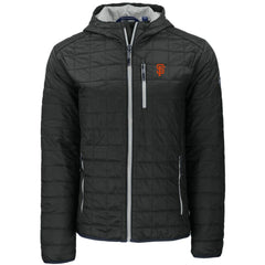 San Francisco Giants Cutter & Buck Rainier Primaloft Eco Full-Zip Hooded Jacket - Black Jackets