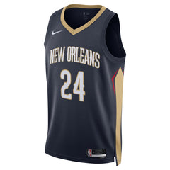 NBA Jordan Hawkins New Orleans Pelicans Unisex Swingman Jersey - Icon Edition - Navy