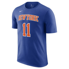 Jalen Brunson New York Knicks Icon Edition Name & Number T-Shirt Blue