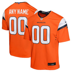 NFL Denver Broncos Youth Mile High Collection Custom Game Jersey - Orange