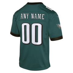 NFL Philadelphia Eagles Youth Custom Game Jersey - Midnight Green