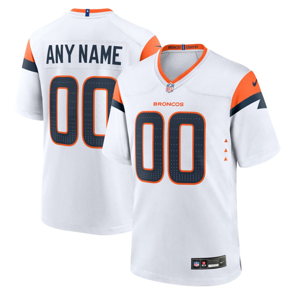 NFL Denver Broncos Mile High Collection Custom Game Jersey - White