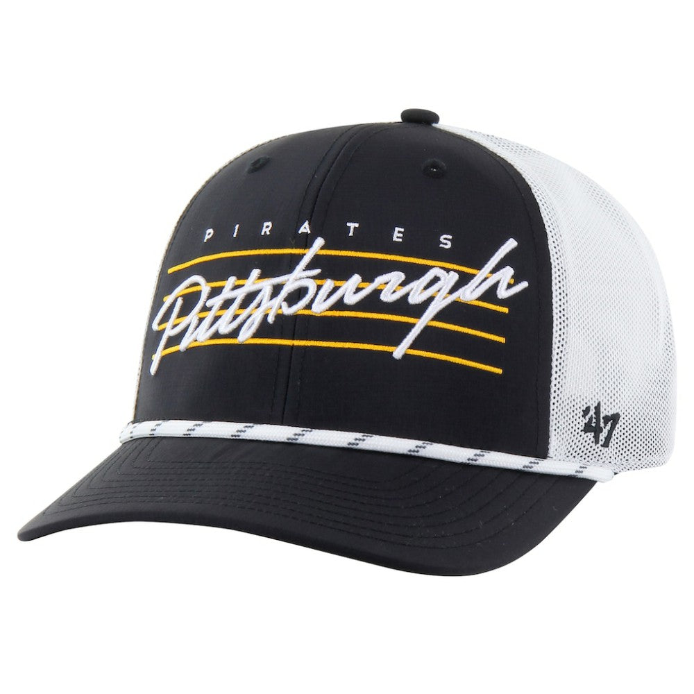 Pittsburgh Pirates '47 Downburst Trucker Adjustable Hat - Black Hats