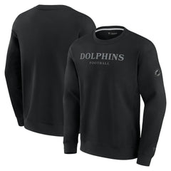 Miami Dolphins Unisex Elements Unlimited Fleece Pullover Sweatshirt Black