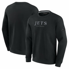 New York Jets Unisex Elements Unlimited Fleece Pullover Sweatshirt Black