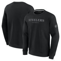 Pittsburgh Steelers Unisex Elements Unlimited Fleece Pullover Sweatshirt Black