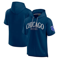 Chicago Bears Unisex Elements Ready Short Sleeve Pullover Hoodie Navy