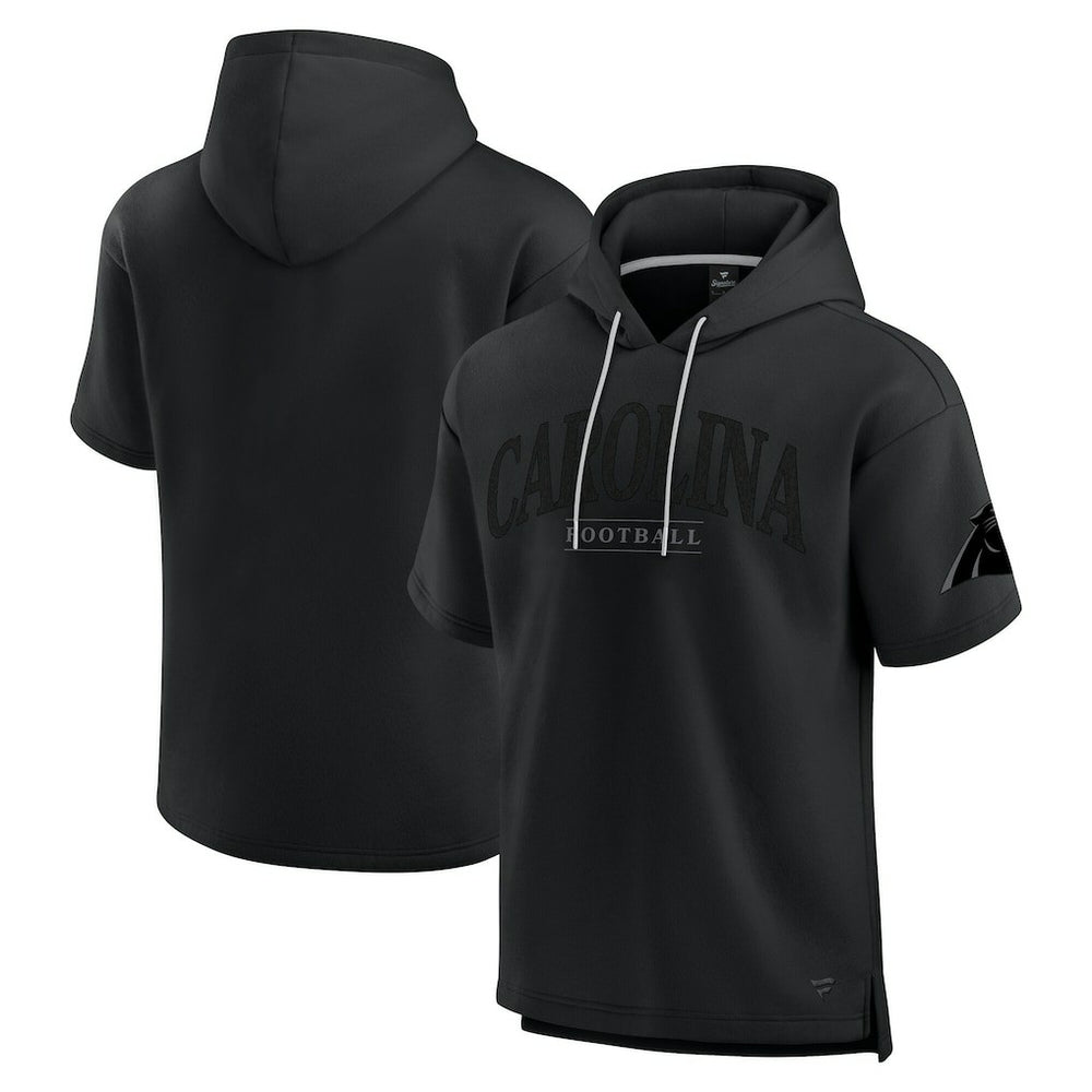 Carolina Panthers Unisex Elements Ready Short Sleeve Pullover Hoodie Black