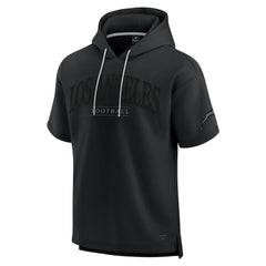 Los Angeles Chargers Unisex Elements Ready Short Sleeve Pullover Hoodie Black