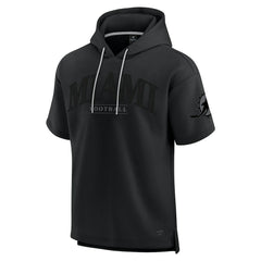 Miami Dolphins Unisex Elements Ready Short Sleeve Pullover Hoodie Black