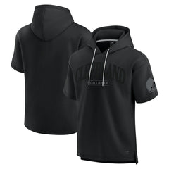 Cleveland Browns Unisex Elements Ready Short Sleeve Pullover Hoodie Black