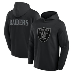 Las Vegas Raiders Elements Blaze Tri-Blend Long Sleeve Hoodie T-Shirt Black