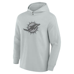Miami Dolphins Elements Blaze Tri-Blend Long Sleeve Hoodie T-Shirt Gray