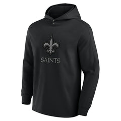 New Orleans Saints Elements Blaze Tri-Blend Long Sleeve Hoodie T-Shirt Black