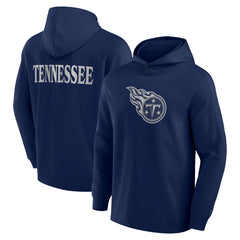 Tennessee Titans Elements Blaze Tri-Blend Long Sleeve Hoodie T-Shirt Navy