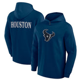 Houston Texans Elements Blaze Tri-Blend Long Sleeve Hoodie T-Shirt Navy