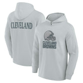 Cleveland Browns Elements Blaze Tri-Blend Long Sleeve Hoodie T-Shirt Gray