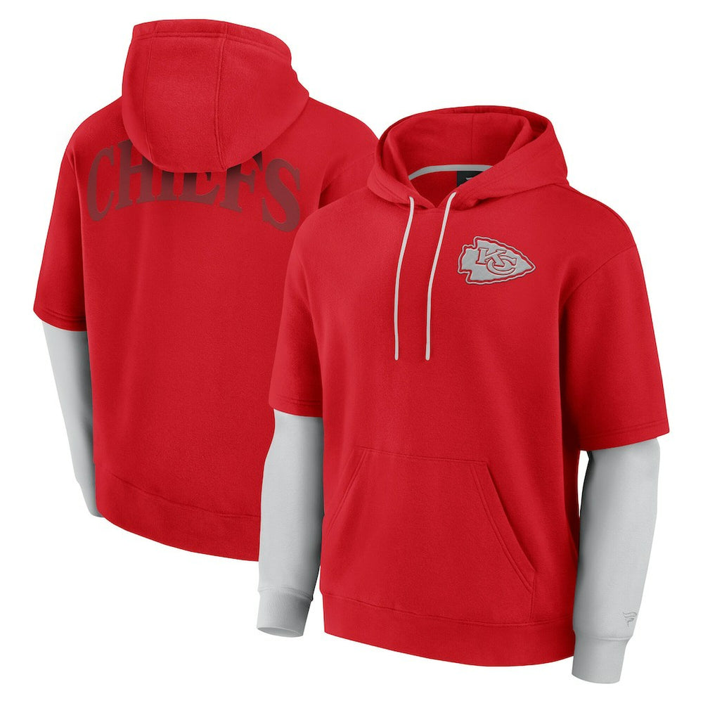Kansas City Chiefs Unisex Sleek Elements Pullover Hoodie Red