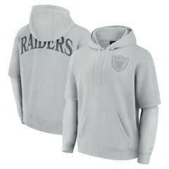 Las Vegas Raiders Unisex Sleek Elements Pullover Hoodie Gray