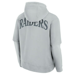 Las Vegas Raiders Unisex Sleek Elements Pullover Hoodie Gray