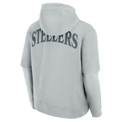 Pittsburgh Steelers Unisex Sleek Elements Pullover Hoodie Gray