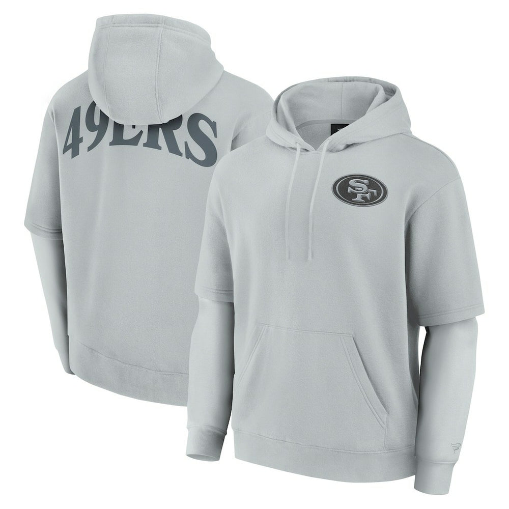 San Francisco 49ers Unisex Sleek Elements Pullover Hoodie Gray