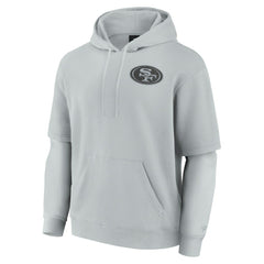San Francisco 49ers Unisex Sleek Elements Pullover Hoodie Gray