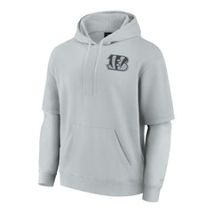 Cincinnati Bengals Unisex Sleek Elements Pullover Hoodie Gray