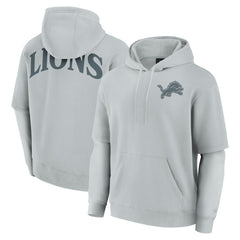 Detroit Lions Unisex Sleek Elements Pullover Hoodie Gray