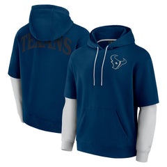 Houston Texans Unisex Sleek Elements Pullover Hoodie Navy