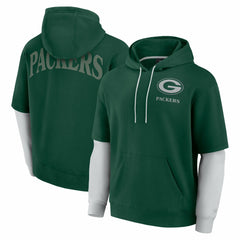 Green Bay Packers Unisex Sleek Elements Pullover Hoodie Green