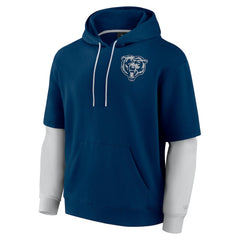 Chicago Bears Unisex Sleek Elements Pullover Hoodie Navy