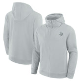 Minnesota Vikings Unisex Front Office Full-Zip Hoodie Gray