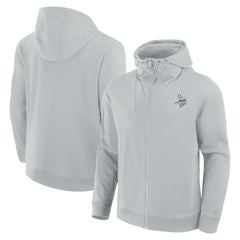 Minnesota Vikings Unisex Front Office Full-Zip Hoodie Gray