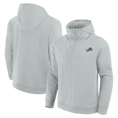 Detroit Lions Unisex Front Office Full-Zip Hoodie Gray