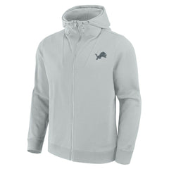 Detroit Lions Unisex Front Office Full-Zip Hoodie Gray