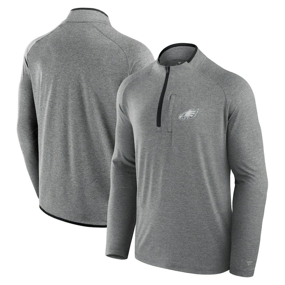 Philadelphia Eagles Unisex Front Office Performance Primary Quarter-Zip Jacket Charcoal