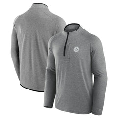 Pittsburgh Steelers Unisex Front Office Performance Primary Quarter-Zip Jacket Charcoal