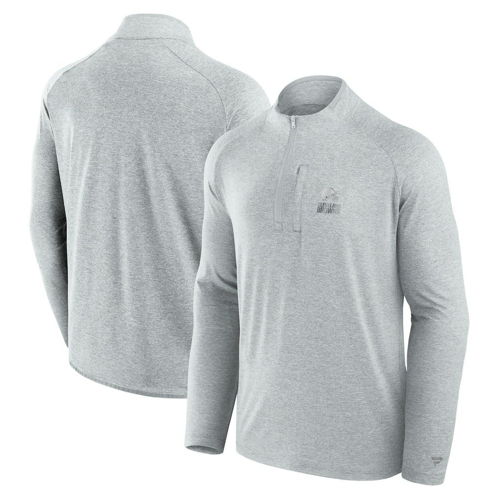 Cleveland Browns Unisex Front Office Performance Primary Quarter-Zip Jacket Gray