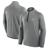 Baltimore Ravens Unisex Front Office Performance Primary Quarter-Zip Jacket Charcoal