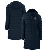 Chicago Bears Cutter & Buck Women's Throwback Logo Mission Ridge Repreve Eco Insulated Full-Zip Puffer Jacket Navy
