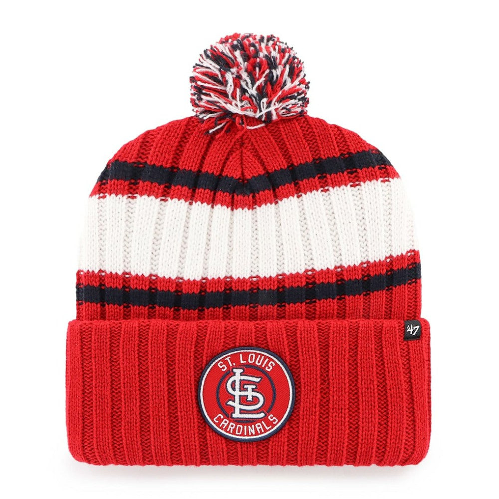 St. Louis Cardinals '47 Plateau Cuffed Knit Hat with Pom - Red Hats