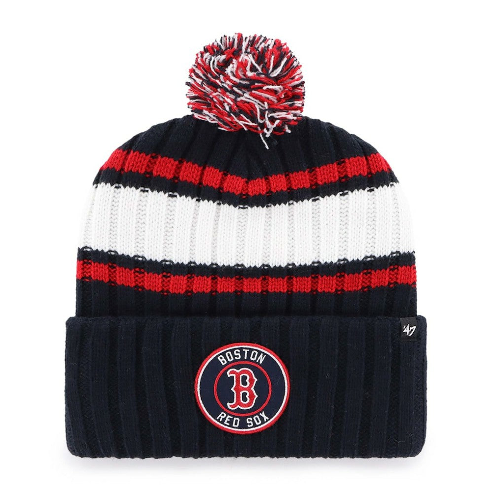 Boston Red Sox '47 Plateau Cuffed Knit Hat with Pom - Navy Hats
