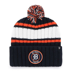 Detroit Tigers '47 Plateau Cuffed Knit Hat with Pom - Navy Hats